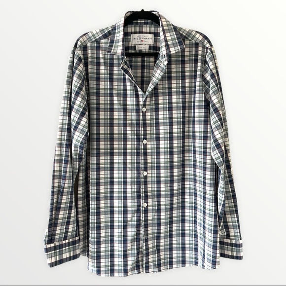 Mizzen + Main x-large trim fit long sleeve button up red white and blue - Picture 1 of 5